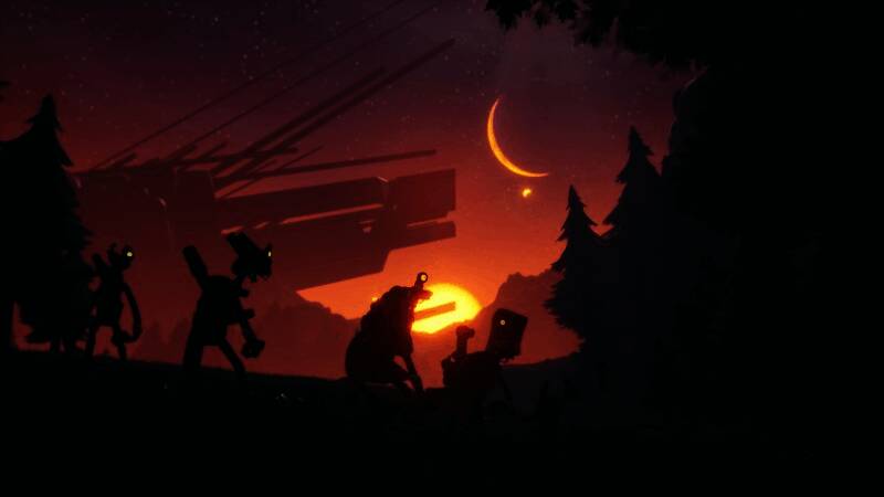 开发者工作照，展示团队成员在工作室内进行游戏测试与讨论的画面