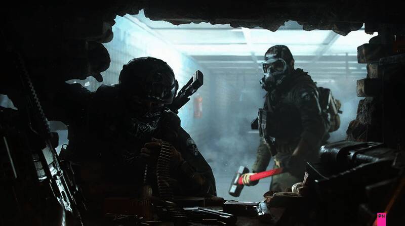 地图中心区域的标志性地点，呈现出被巨大爆炸破坏后的景象