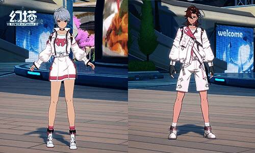 玩家穿着新时装在场景中跳舞，周围有情景交互动作特效