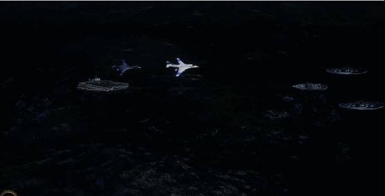 《世界启元》潜艇下潜状态演示图，展示隐蔽行动与战术优势