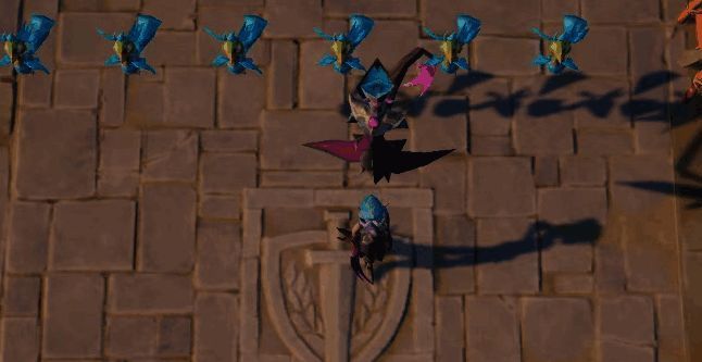 游戏中玩家正在调整站位，准备发起致命一击