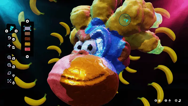 展示游戏中的“DK Artist”雕刻系统界面和部分玩家创作成果