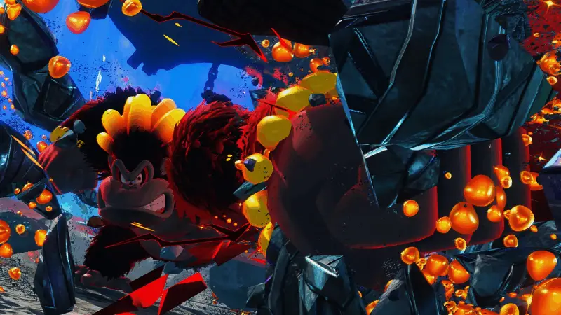 环境互动特写，如破坏障碍物、触发机关等