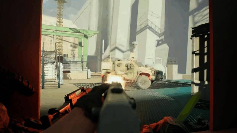 爆炸场景，展现破坏系统与粒子特效