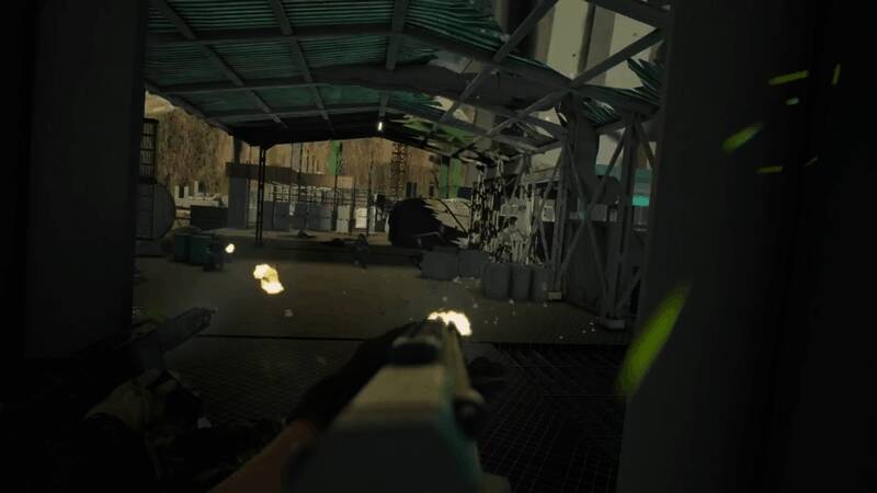 角色使用反坦克武器，展示武器系统细节