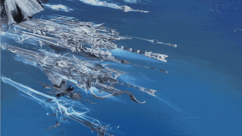 剑阵形成过程动态演示，剑气四溢，光芒闪耀