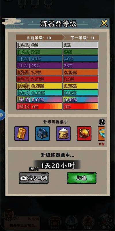 装备强化界面截图，显示当前装备强化等级