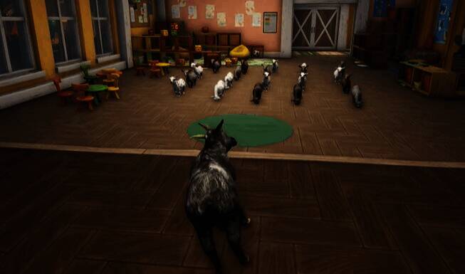 山羊老师带领小山羊们做动作模仿游戏