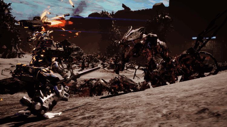 玩家自定义机甲界面，多种装备选项可供选择