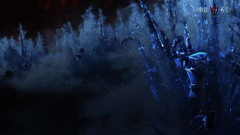 玩家穿越魔法森林与古老遗迹的动态场景