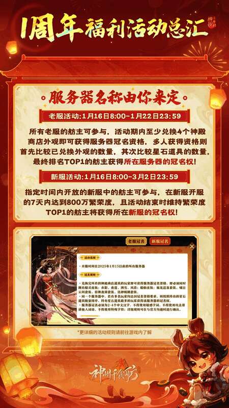 周年任务界面预览，列有多项待完成目标及奖励详情