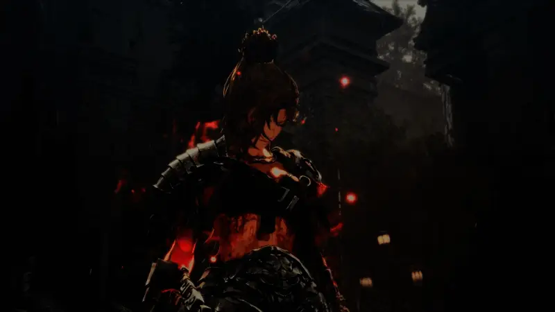 游戏战斗截图，角色挥舞巨刃，光影效果震撼，场面极具张力