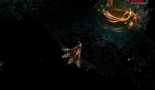 凤凰幻影从天而降，束缚敌方单位并造成持续伤害