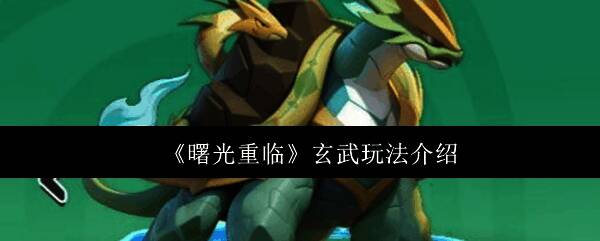 玄武角色立绘展示，身披厚重龟甲，手持水元素护盾，气场沉稳