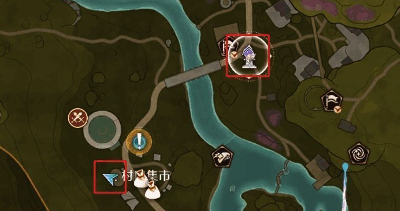 游戏内集市场景截图显示通往帐篷的路径