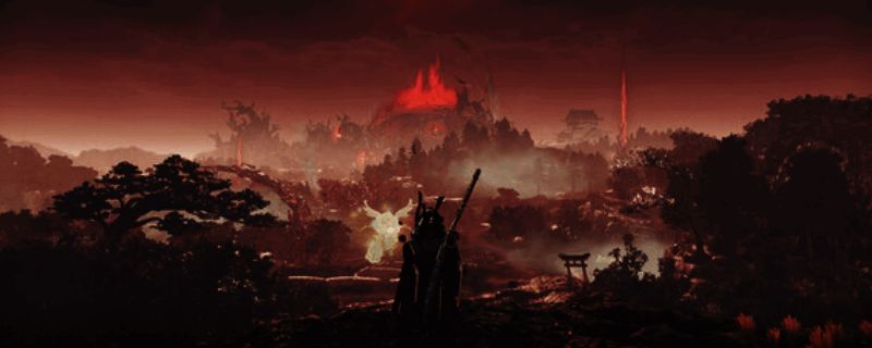 《仁王3》主界面展示，背景为战国风格战场与神秘妖怪形象