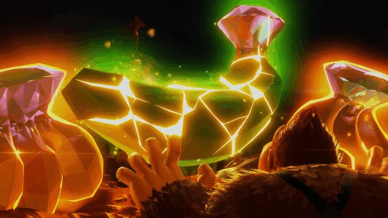 鸵鸟形态下的大金刚在空中投掷炸弹攻击敌人