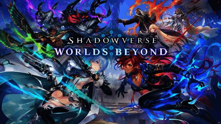 《影之诗：超凡世界》游戏封面图，展示主视觉角色与魔法战斗特效