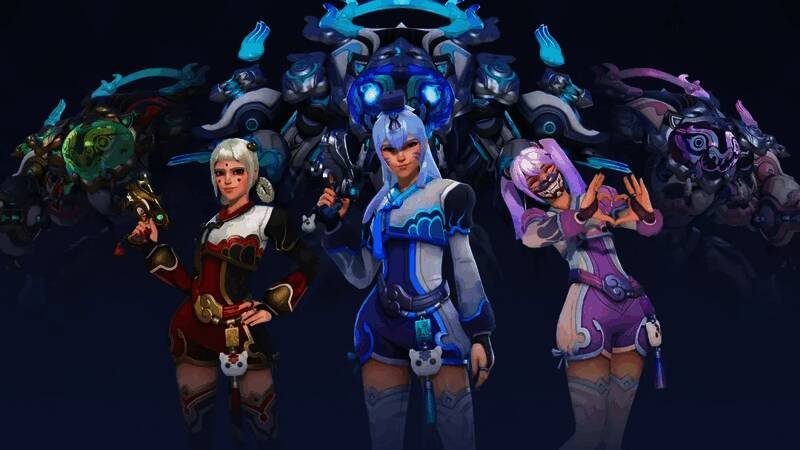 猛虎D.Va神话皮肤各阶段对比图，展示不同外观变化