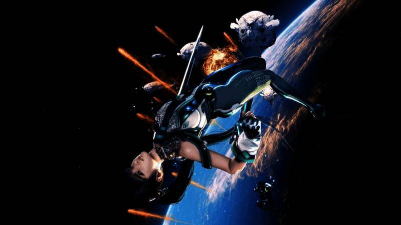 游戏画面展示女主角伊芙在废墟中穿梭战斗