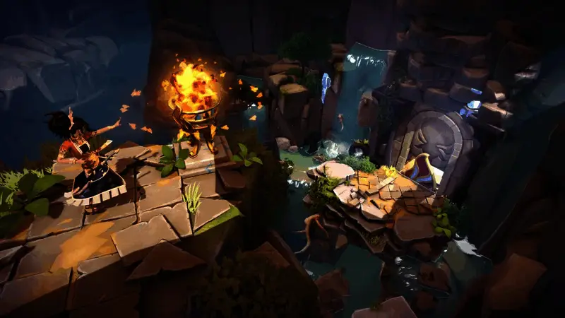 地图探索场景，呈现细腻的地形设计与环境互动元素