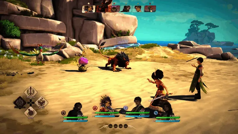 角色立绘与对话界面，展现典型JRPG美术风格