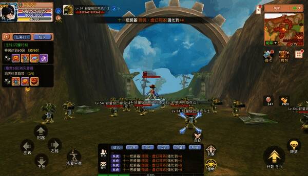 游戏主界面截图，显示多个主线任务图标分布于地图上