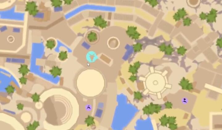 玩家角色正在利用摊位登上建筑