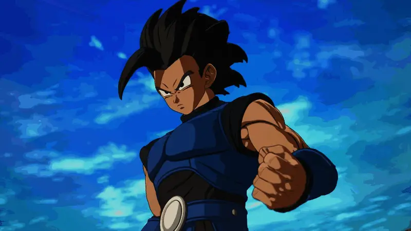 远古赛亚人夏洛特释放强力必杀技，能量光芒四射