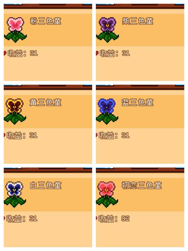 花朵图鉴第三页，展示风铃草与毛絮草的细节特征