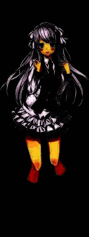 花园瑛美角色立绘，身穿校服，神情略带羞涩