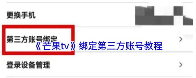 芒果TV第三方账号绑定功能界面示意图