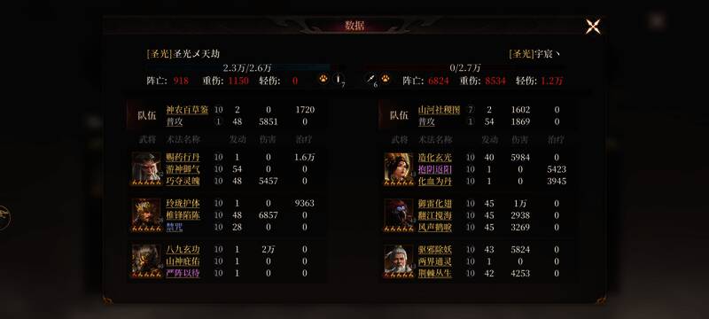 阵容最终技能组合说明图，详细标注各技能协同关系