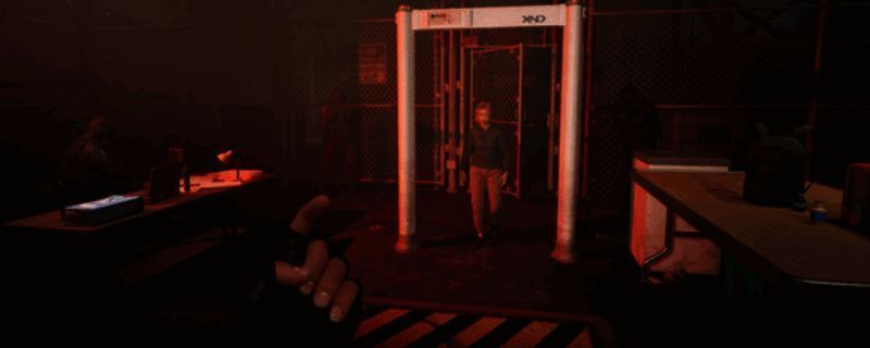 游戏主界面展示，画面中呈现一位身穿防护服的检察官站在废弃检查站前