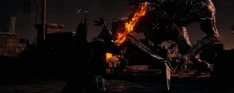 铁眼Boss战斗场景展示，角色手持长弓进行远程射击，空中箭矢轨迹清晰可见