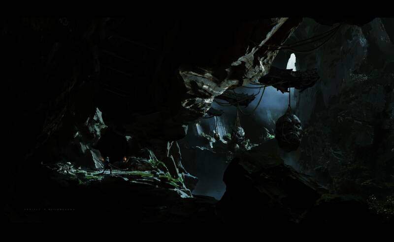 青狮BOSS概念设计图，獠牙外露，目光如炬