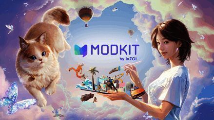 《inZOI》官方模组工具界面展示，左侧为建模区域，右侧为工具操作面板