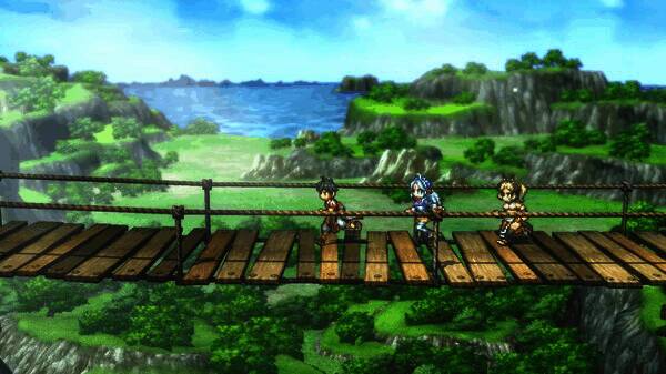 游戏内角色立绘展示图，四位主要角色呈现在画面中央，背景为古代城池