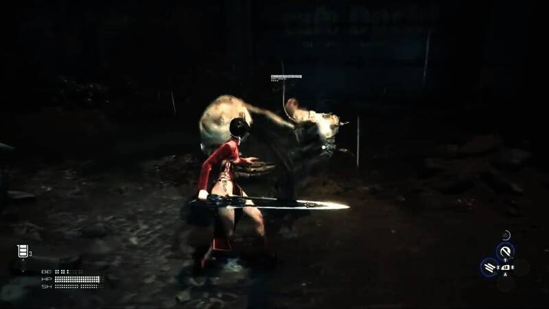 城市废墟背景下的战斗场面，烟尘与光影交错，氛围感十足