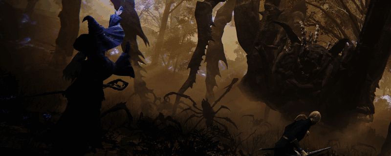 艾尔登法环黑夜君临战斗画面，角色与Boss激烈对抗