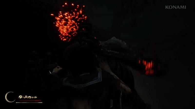 水汽弥漫的走廊，脚步声回响，紧张感一触即发