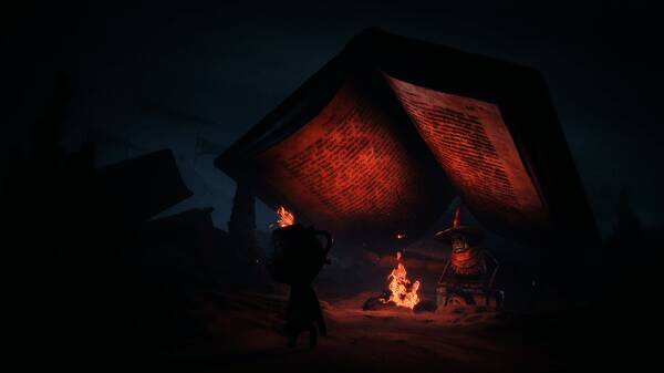 游戏角色“焚烬人”与“陶泥人”并肩前行的概念图