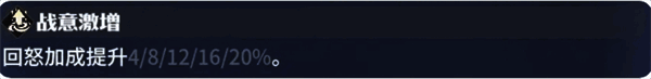 战意激增龙石说明界面，显示各等级加成数据