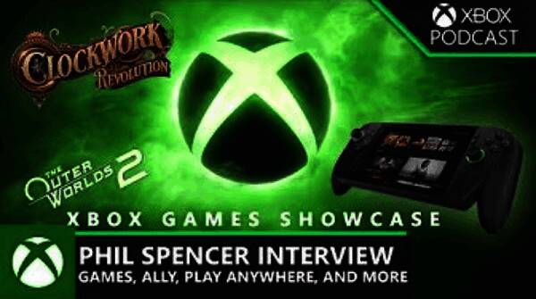 微软Xbox部门标志与庆祝元素结合的视觉图