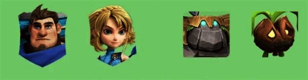 零氪阵容示意图，奥德索与安德瑞娜并肩作战，兵种以刚毅石头和巨力橡果为主