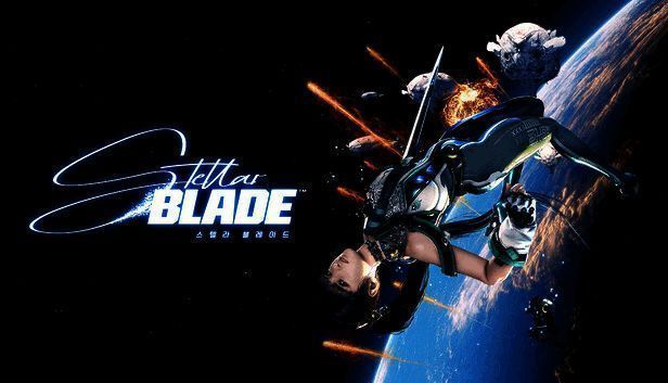 《剑星》游戏画面展示主角激烈战斗场景，背景为末世科幻都市