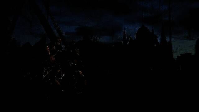 主角与露·玛格梅尔穿越时空的场景，画面中呈现时光流动的视觉特效