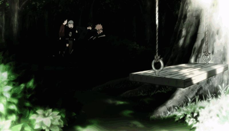 日向雏田与漩涡鸣人在树林中相遇，两人表情复杂