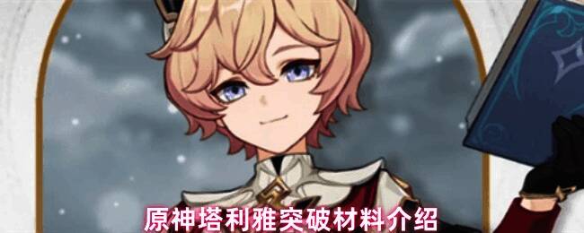 塔利雅角色立绘展示，身着异域风格服饰，背景为沙漠绿洲场景