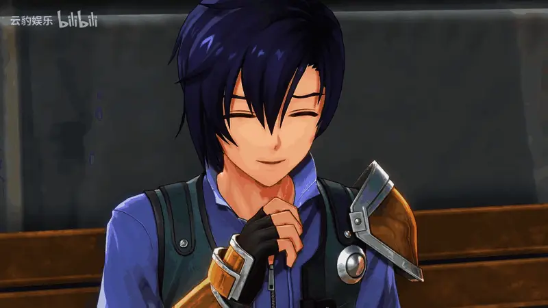 约书亚与主角团其他成员的合照场景，气氛和谐温馨